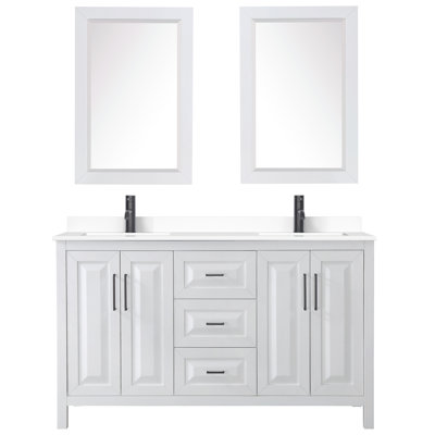 Ensemble de meuble-lavabo double 72 "avec miroir Daria