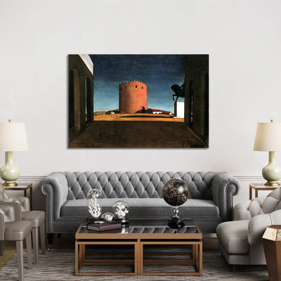 The Red Tower - Wrapped Canvas Painting