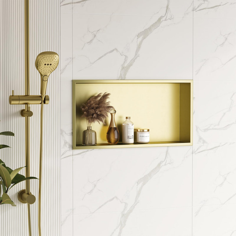 Stainless Steel Shower Shelf, Gold