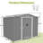 8X6 FT Outdoor Tool Storage Shed With Metal Foundation & Lockable Doors,  All Weather Metal Sheds For Garden, Patio, Backyard, Lawn-123375591-123375593