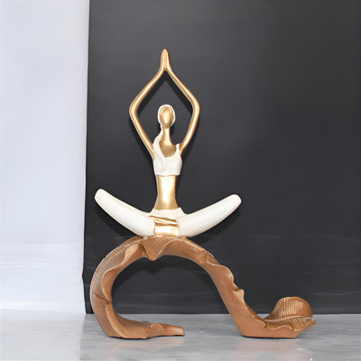 Creative Yoga Pose Figurine Resin Art Sculpture For Home And Studio Decor