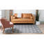 Tapis géométrique en coton gris foncé / ivoire-83801111