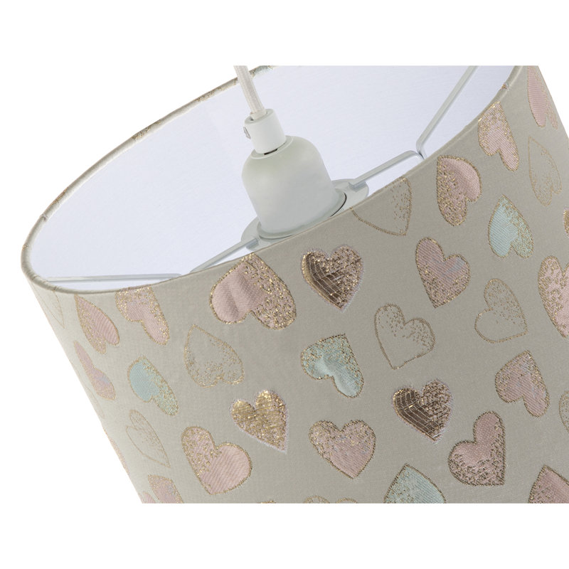 18cm H Fabric Drum Lamp Shade ( No Direct Attachment Method ) in Gold