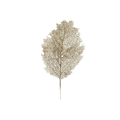 6-pack (Set of 72) 25-inch Gold Glitter Mesh Leaf, Christmas Accent, Perfect For Trees, Wreaths, Garland Displays