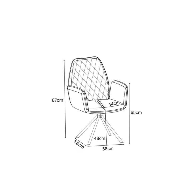 Reasnor 48cm H Upholstered Side Chair, Tan