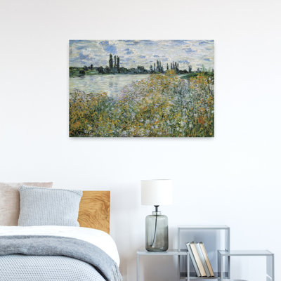Ile Aux Fleurs Near Vetheuil 1880 Classic Abstract Contemporary Forest Spring Wall Art Print by Claude Monet - 1 Piece Wrapped Canvas Wall Art
