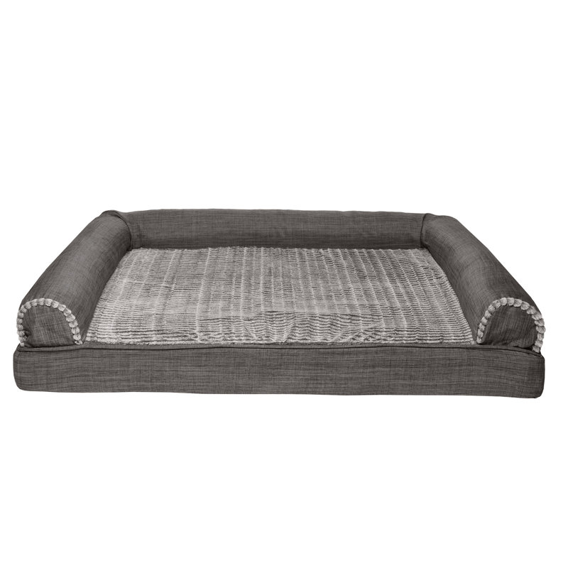 Canapé-lit Luxe, Gris anthracite, Jumbo (l 40 po x P 32 po x H 4 po), Gel mousse rafraîchissant