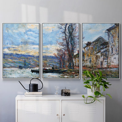 " The Seine At Lavacourt, Winter, 1879 " 3 - Pieces