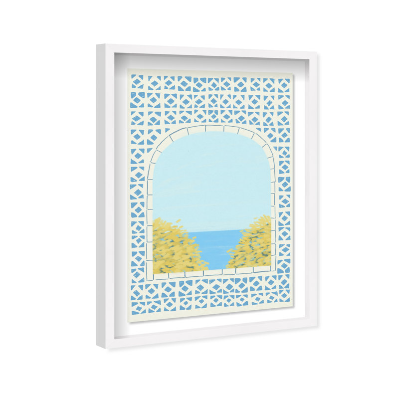 Mediterranean Window II Print by Oliver Gal, 37.5"H x 25.5"W, White Shadowbox