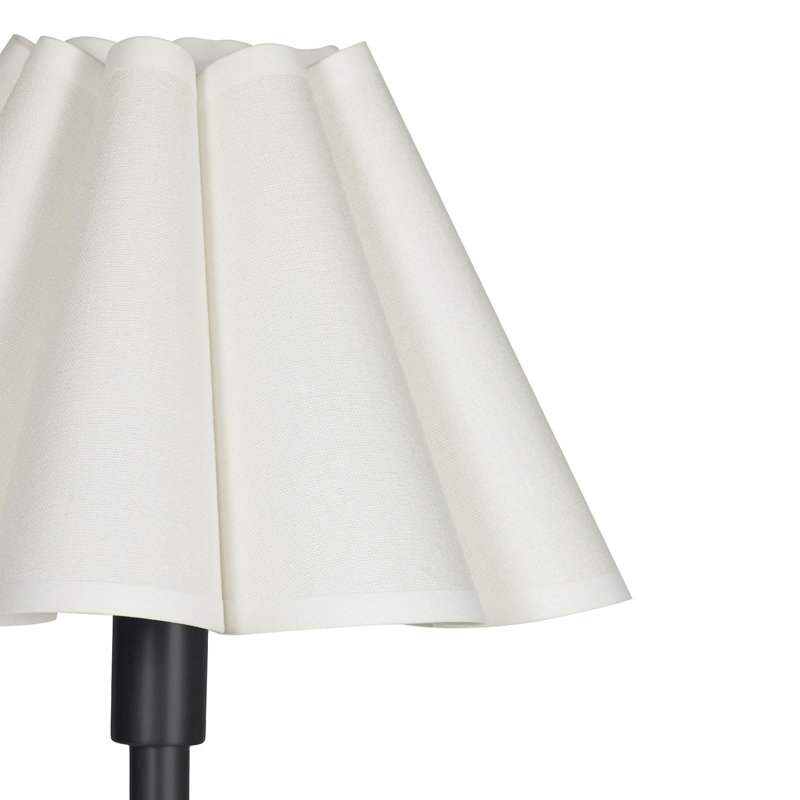 Polly Buffet Table Lamp, Black, 28.25" H x 9.5" W x 9.5" D, White