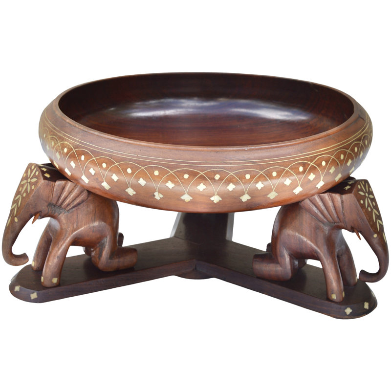 Solid Wood Decorative Bowl