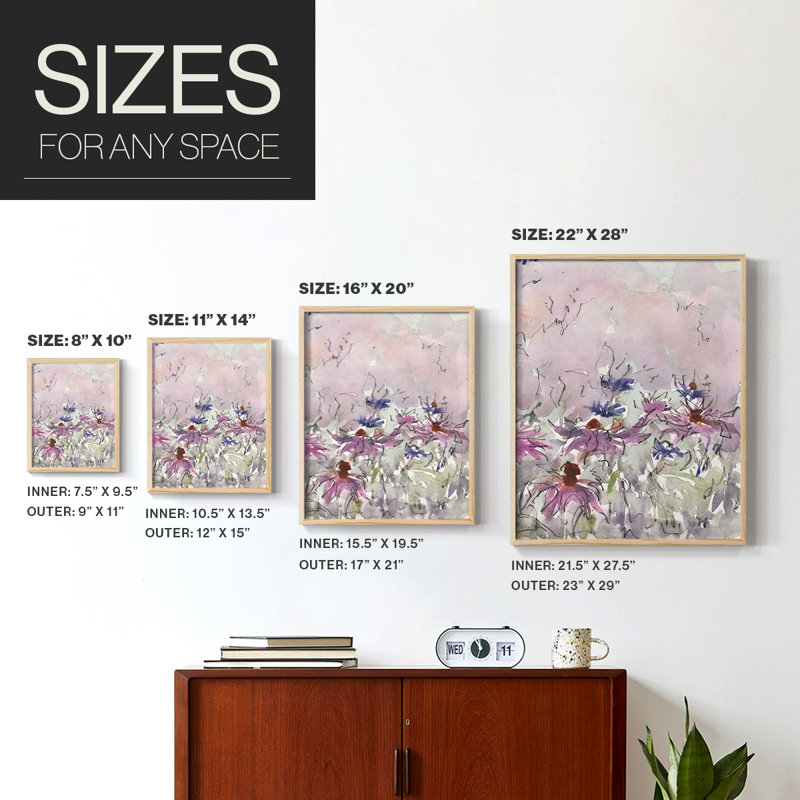 Impression florale I-Premium de Floral Entertainment - prête à être accrochée - aucun clou requis - aucun clou requis