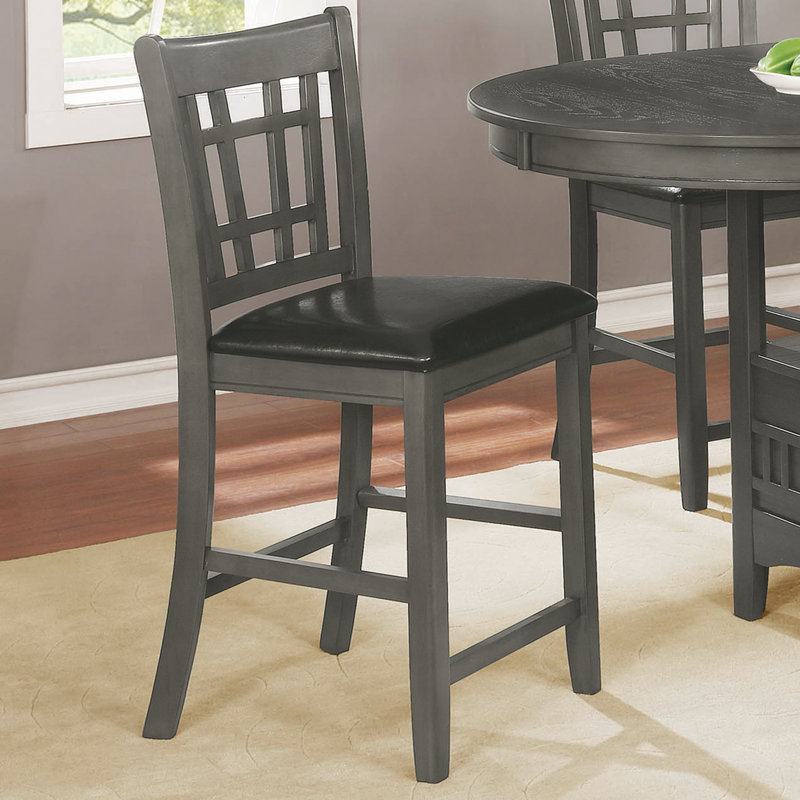 Flavio Upholstered Faux Leather Counter Stool