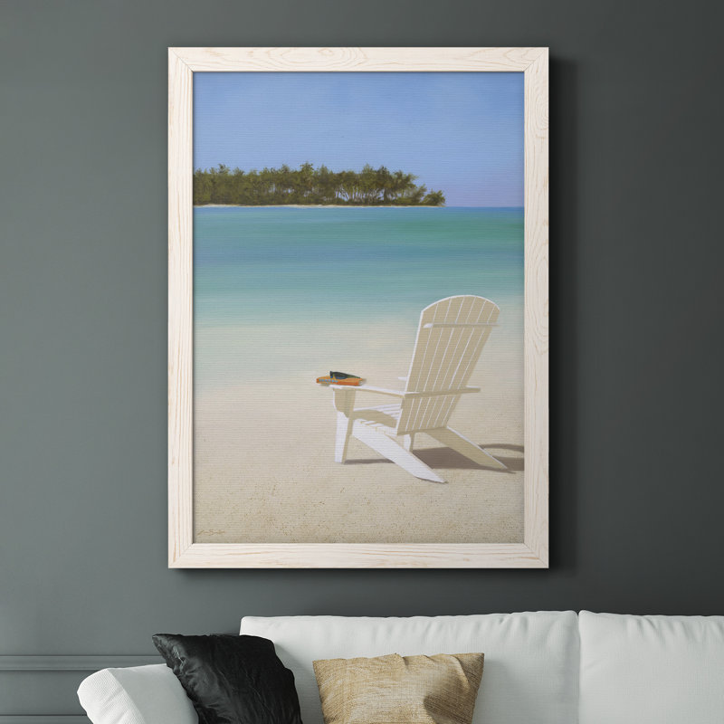Beachfront Property - Photographie sur toile avec cadre photo, H 44 po x l 31 po x P 1 po, Blanc