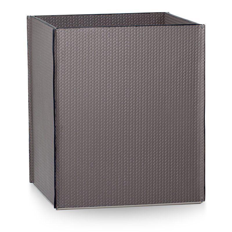 Piega Braid Brown Waste Basket, Gray
