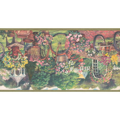 Bordure de papier peint 15 pi x l 10,25 po jardin Furguson
