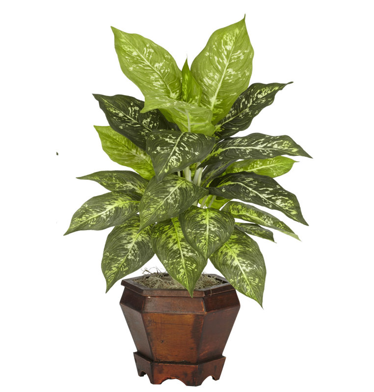 2 plantes à feuillage artificiel en pot