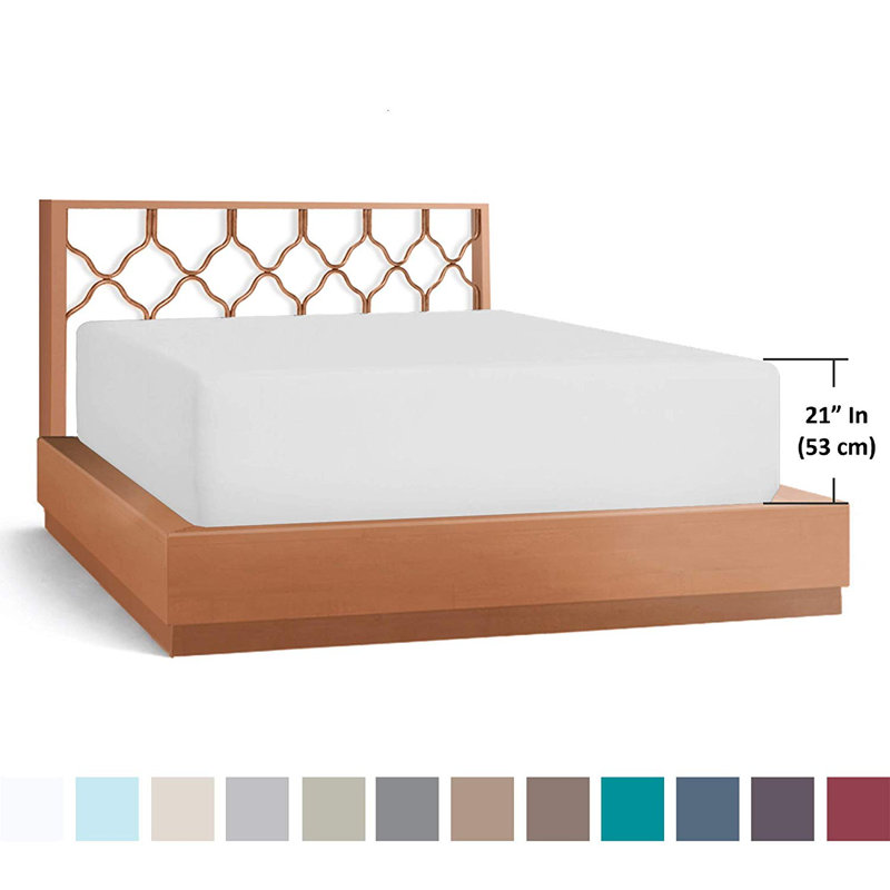Microfiber Fitted Sheet, White, King Fitted Sheet