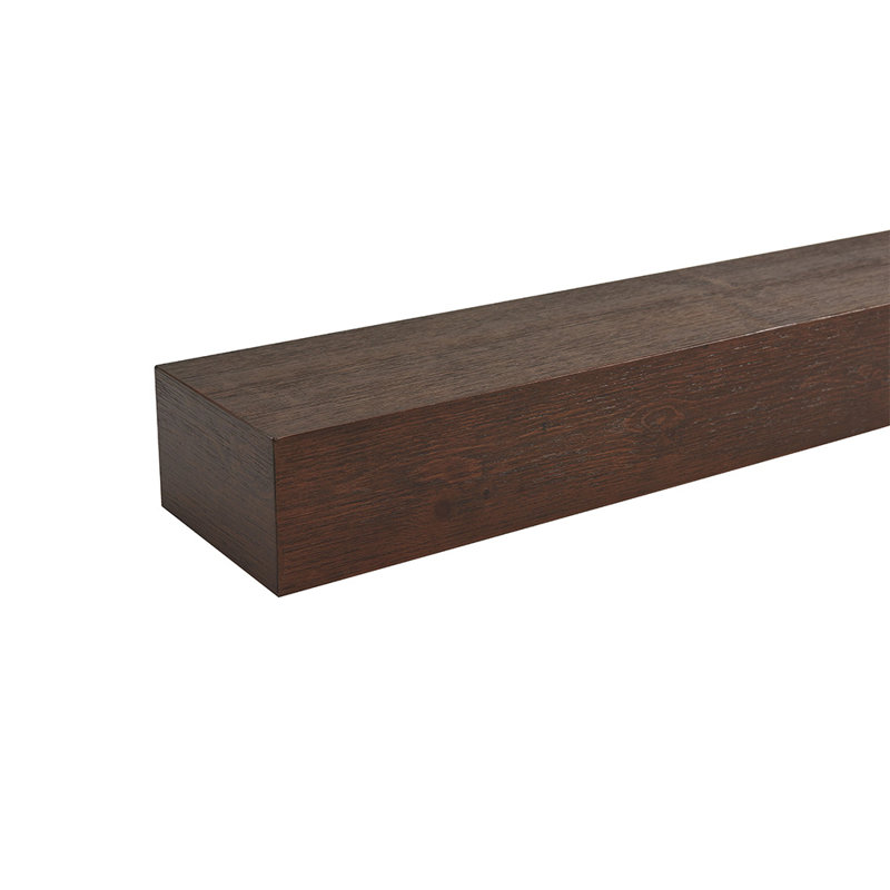 Tablette de manteau de cheminée en bois massif Encase, Teinture espresso, 60"