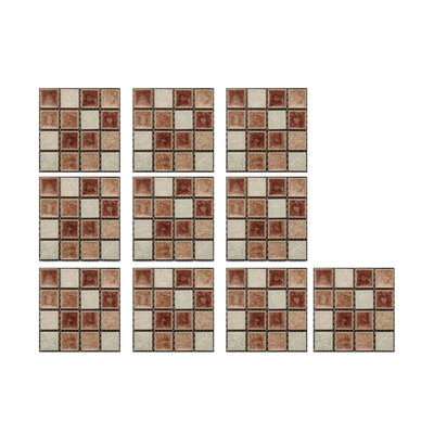 10pc 3D Crystal Tile Stickers DIY Self-Adhesive Wall Stickers