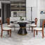 Table de salle à manger moderne à 8 sièges en pierre frittée avec plateau rotatif, chaises de salle à manger modernes en forme de clé-2106611657