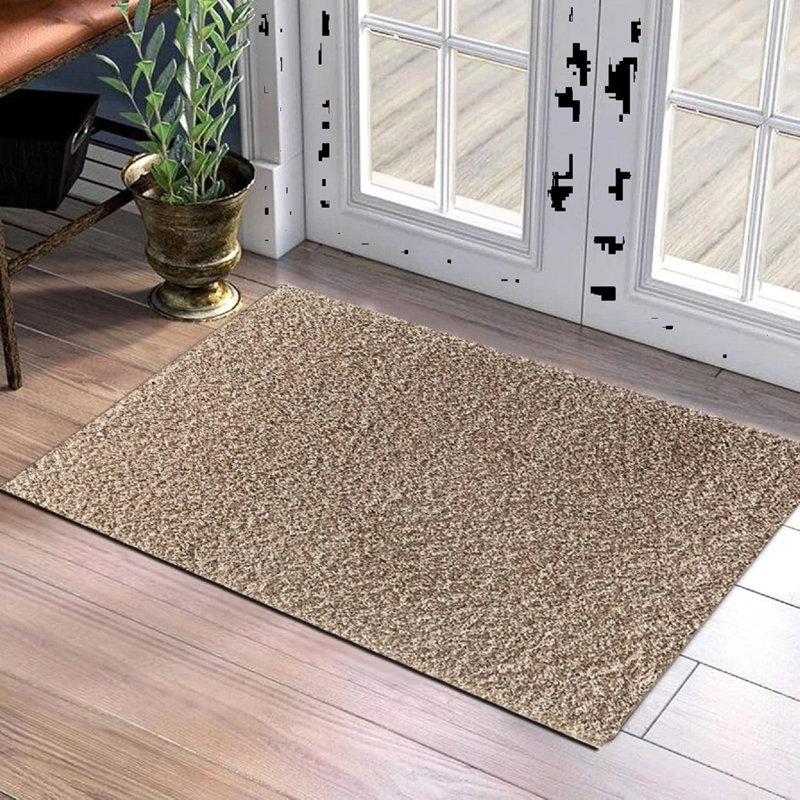 Solid Colour Shag Area Rug, Rectangle 60 x 110 cm