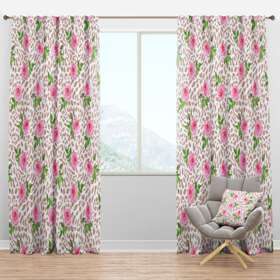 Leopard Fur Safari IV - Abstract Curtain - Velvet Room darkening - 1 panel