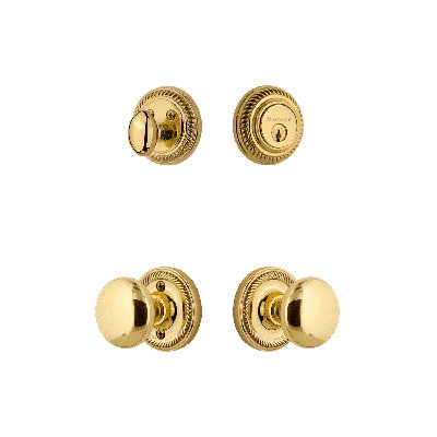 Nostalgic Warehouse Rope Rosette Entry Set with New York Knob