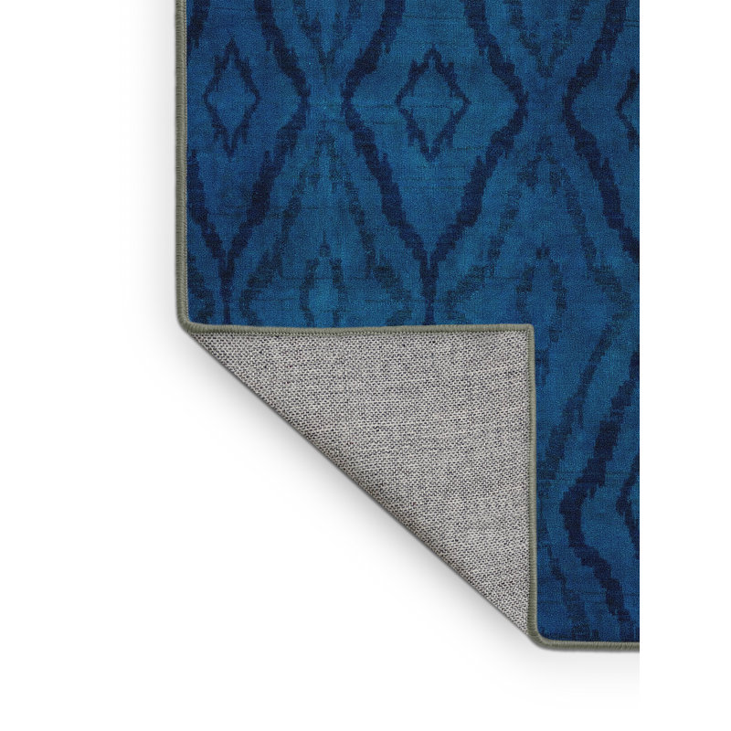 Tapis turquoise lavable à la machine Abstract 5363, Rectangle 2 pi x 3 pi