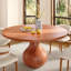 Table de salle à manger ronde en bois massif avec 4 chaises-1340483010-1340483009
