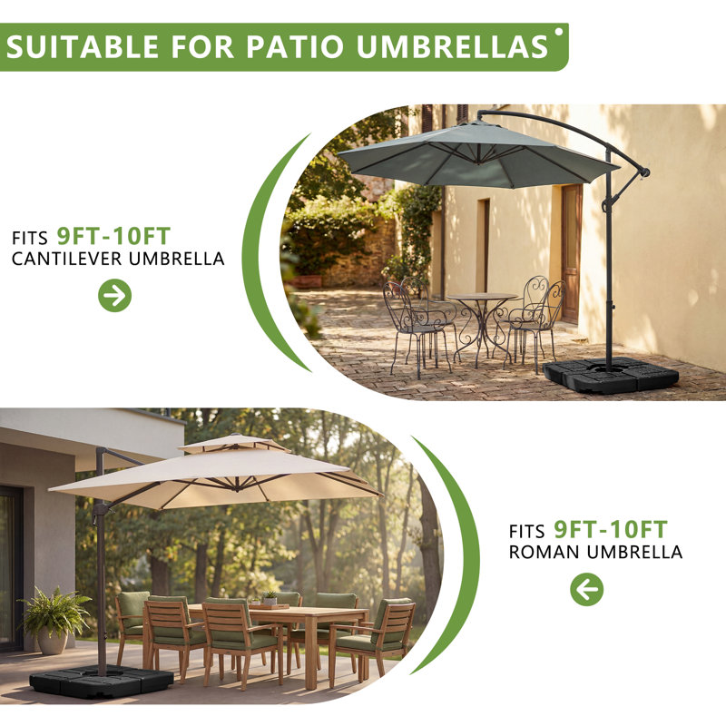 7.2 kg Plastic Umbrella Base, Black