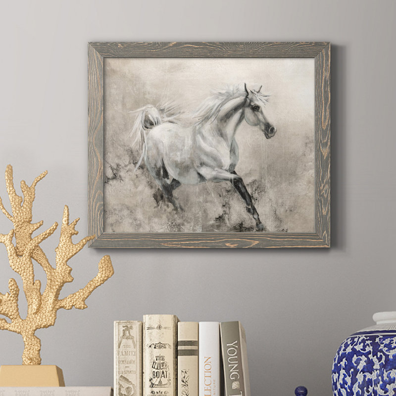 «Majestic Stallion I», reproduction d'art sur toile, H 24 po x l 18 po x P 1,5 po, Gris