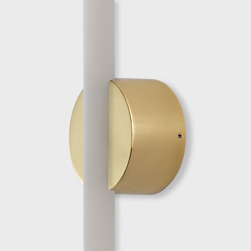 Kilter Wall Light Dark Grey IP44, Brass