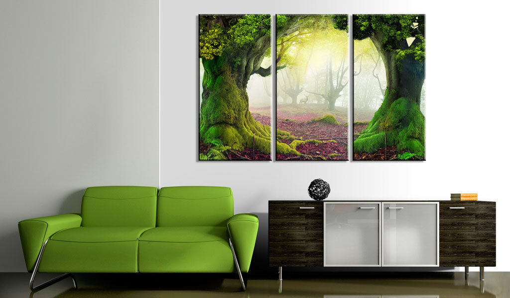 Leinwandbild Mysterious Forest - Triptych