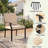 5-piece Outdoor Patio Dining Set With Chairs And Round Metal Table, Sturdy Metal Frame For Garden, Patio & Backyard