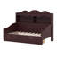 Lit de jour simple avec tiroirs de rangement, structure de lit simple en bois robuste avec étagère de tête de lit de rangement, style rétro-2123115617