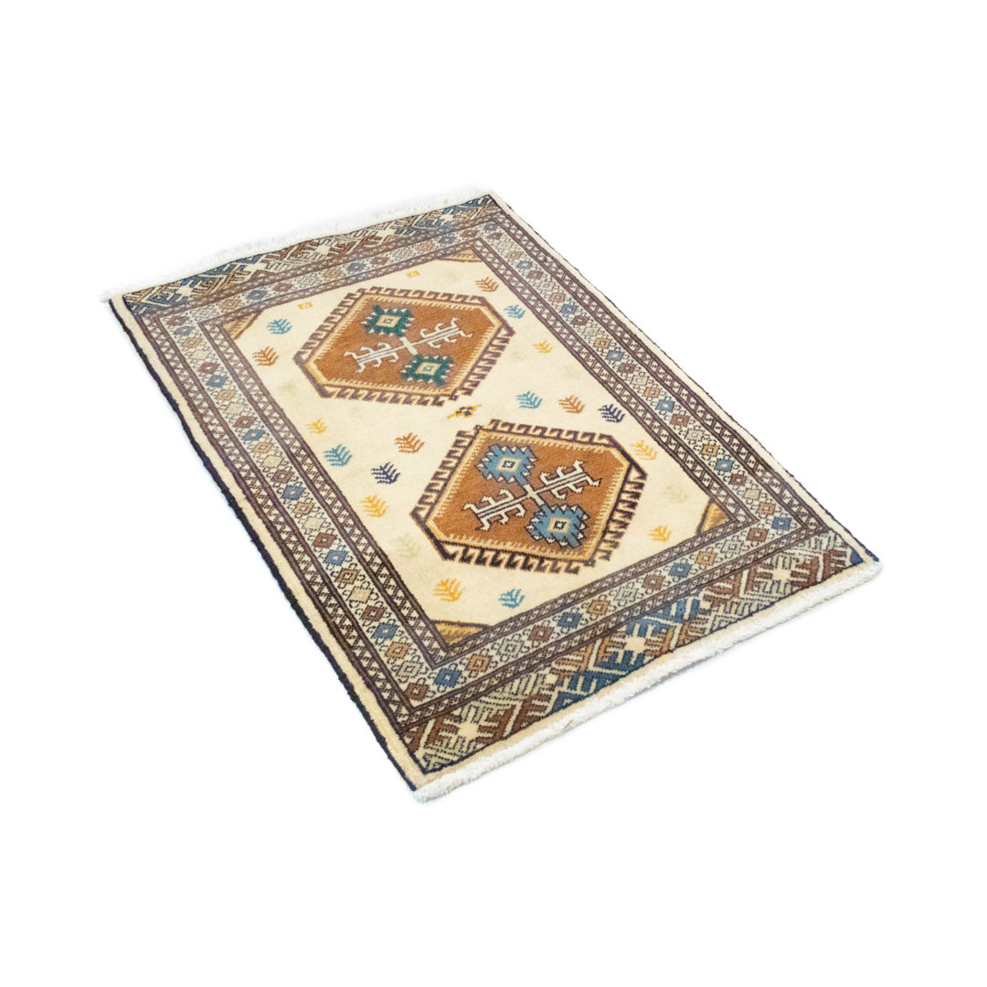 Hand Knotted Wool Beige Indoor/Outdoor Rug