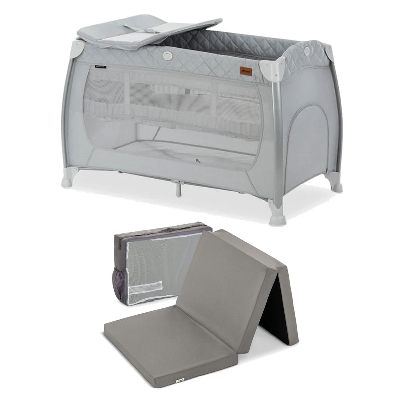hauck Play N Relax Center Foldable Travel Bed with Foldable Portable Foam Pad