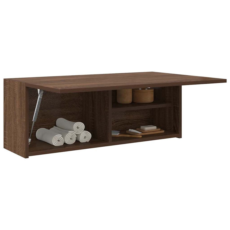 Bathroom Wall Cabinet, Sonoma Oak, 11.8"H x 9.8"W x 31.5"L 