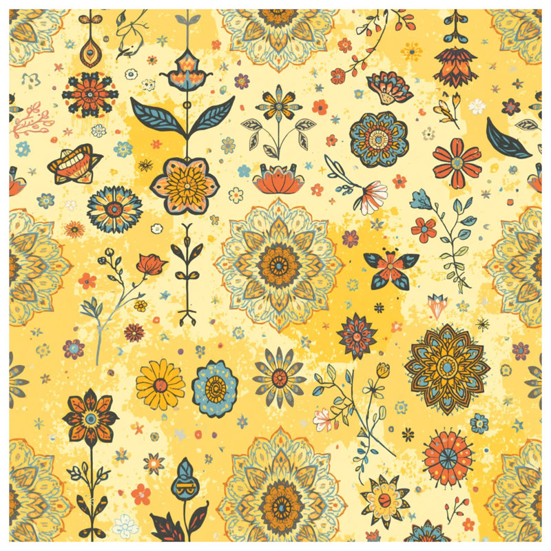 Mandala Floral Pattern Duvet Covers, Twin