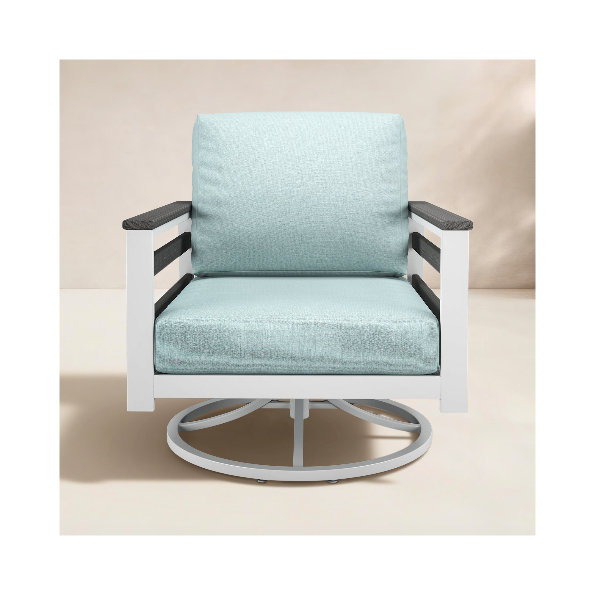 Townsend Metal Outdoor Rocking Chair With Sunbrella Cushion, Bliss Dew