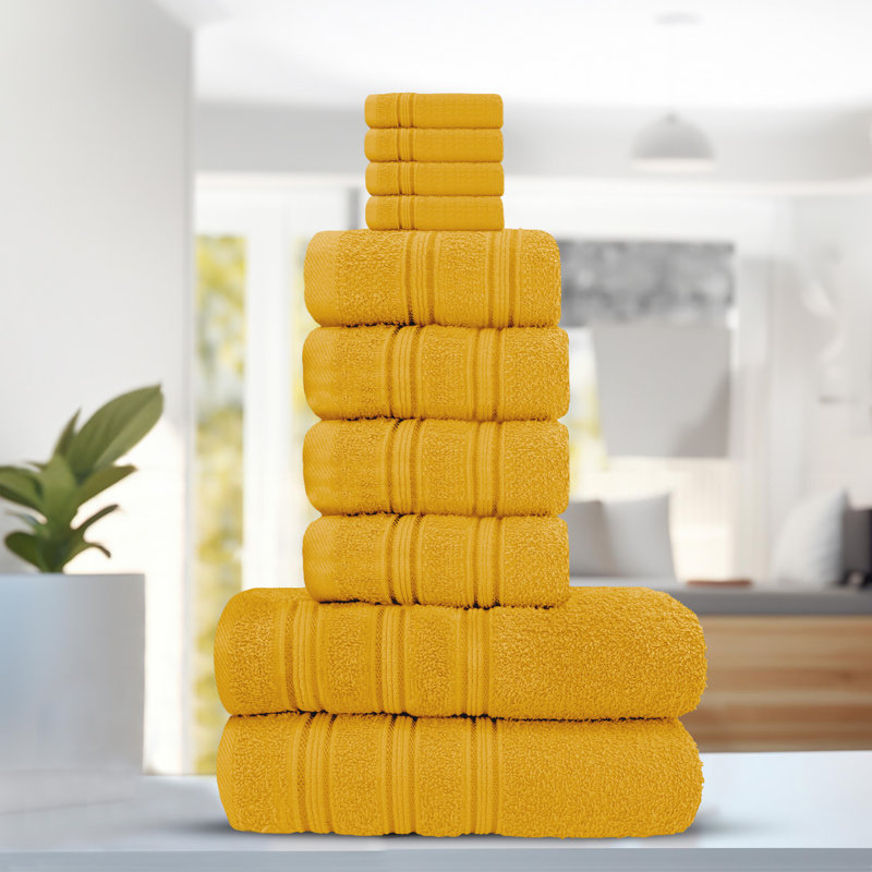 Petrine Premium Deluxe 100 Percent Cotton Bath Sheet, Yellow