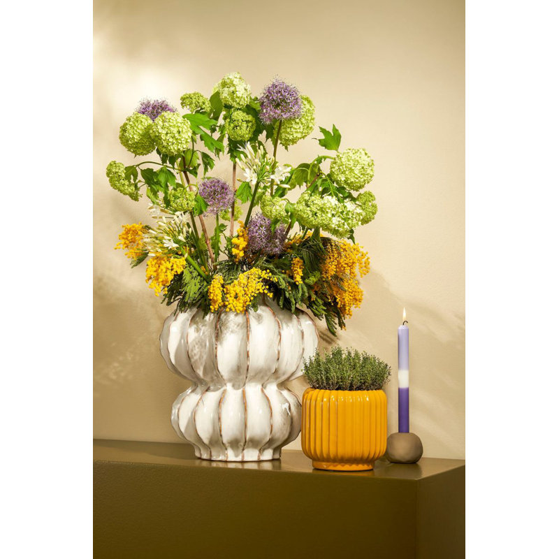 Varennes Ceramics Table Vase, White