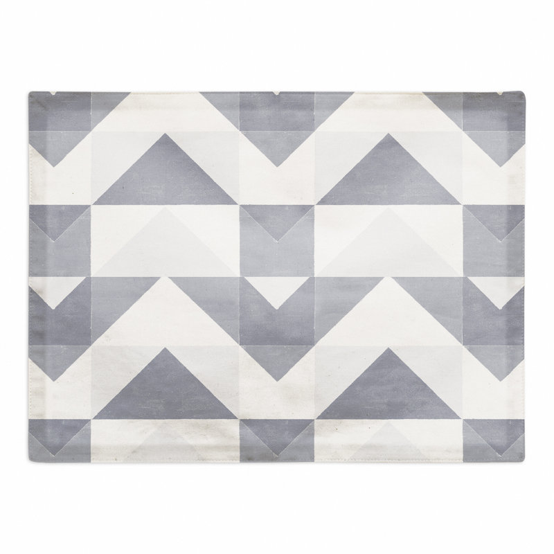 Napperon Geo Block, Bleu