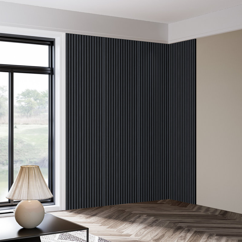 23.6" x 94.5" Acoustic Wall Paneling in Black (4 Pack)