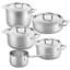 Mepra Attiva Pewter 10 Pcs Set Stainless Steel