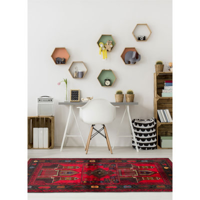Teimani Red Rug 3'6" x 6'5"