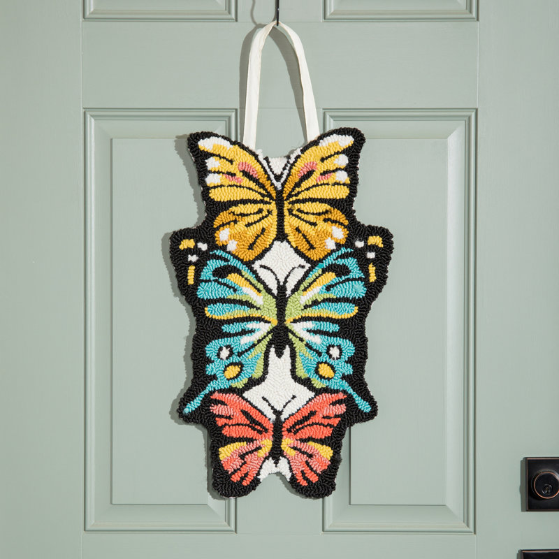 Décoration de porte Janaii Butterfly Fields Hooked