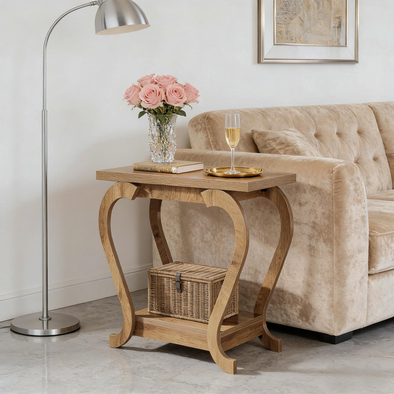 Modern Accent Side Table,2-Tier Coffee Table,End Table