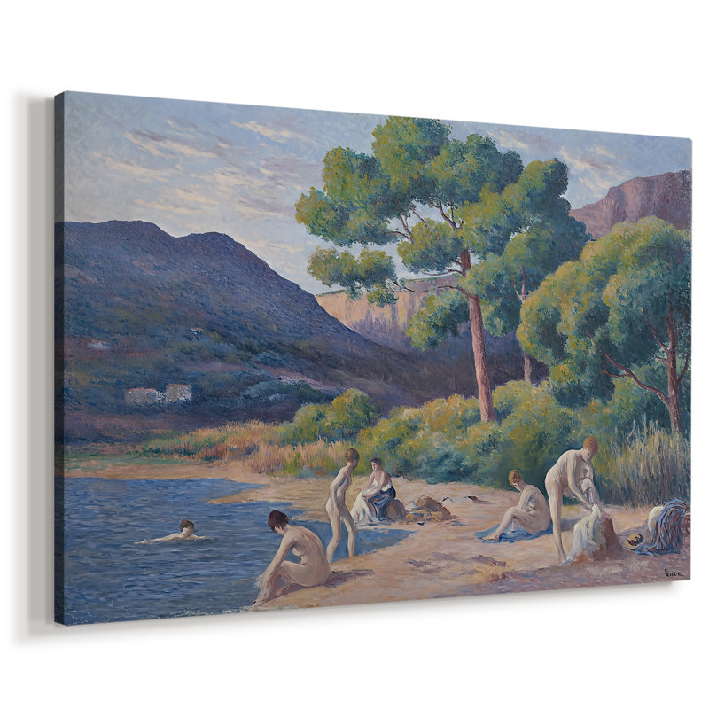 Bathers (Baigneuses) -Maximilien Luce-Toile tendue avec châssis-c. début du 20e siècle, 32 x 48